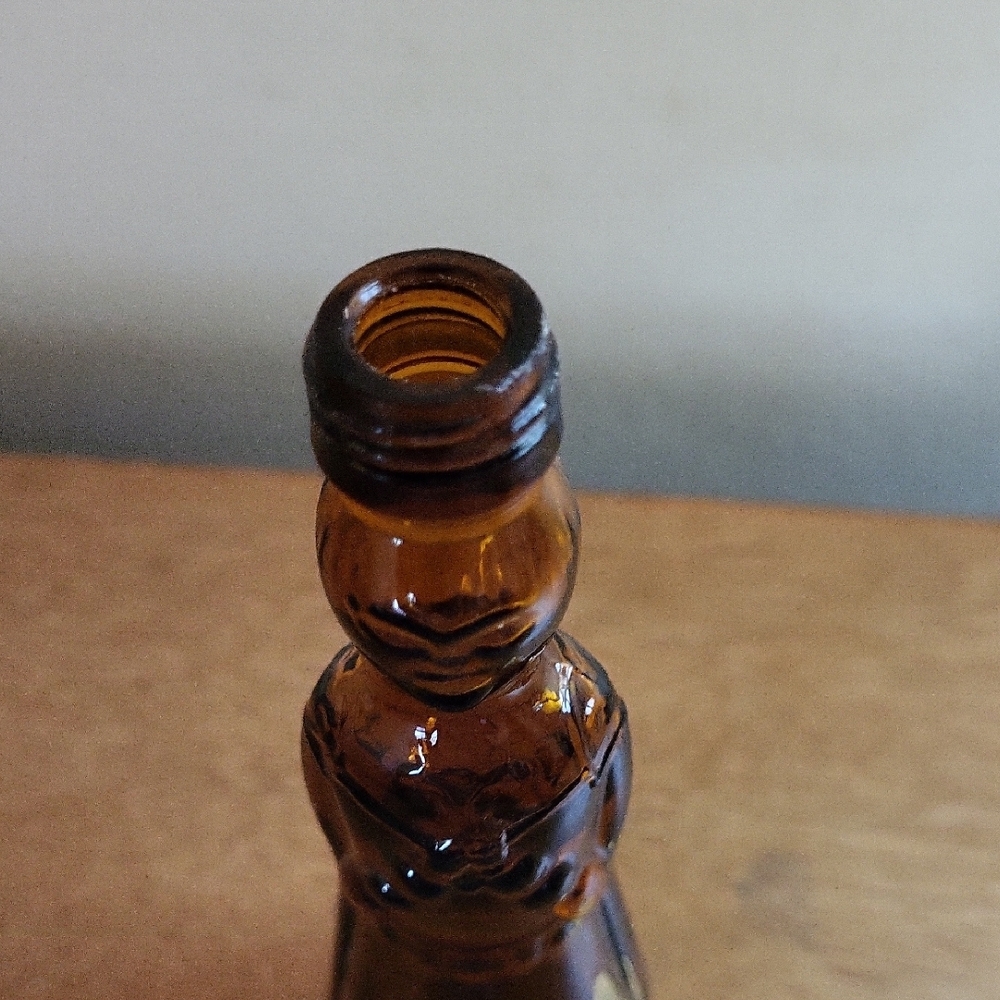 Mrs Butterworth mini syrup Amber Glass Bottle with Metal Cap - Vintage - Picture 6 of 12